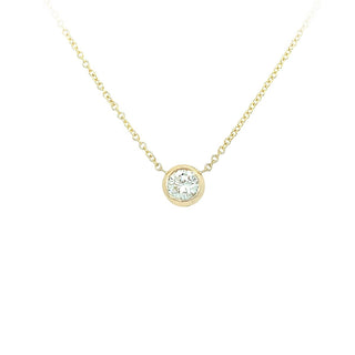 14KY 1CT SOLITAIRE NECKLACE