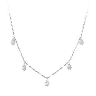 DIAMOND 5-TEARDROP NECKLACE