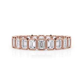 Emerald Cut Besel Set Ring