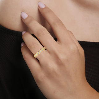 Round Brilliant Cut Bezel Set Eternity Band