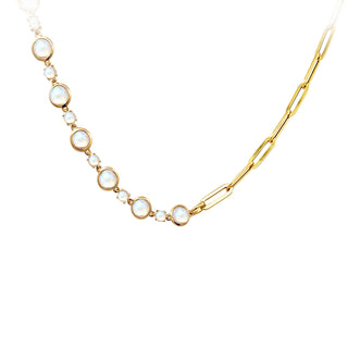 Moonstone link necklace