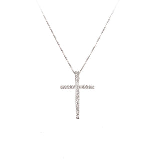 1/4ct thin diamond cross