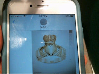14KY GOLD CLADDAH RING 23 X 17
