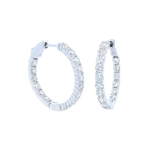 3ct diamond hoops