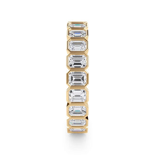 Emerald Cut Besel Set Ring