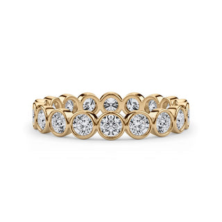 Round Brilliant Cut Bezel Set Eternity Band