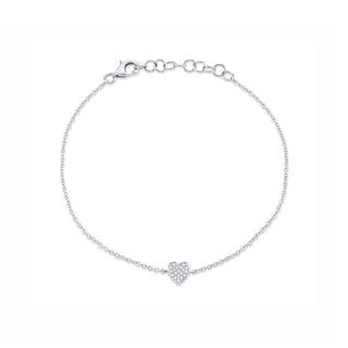 Diamond Pave Heart Bracelet