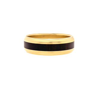 GOLD & EBONY WOOD WEDDING BAND