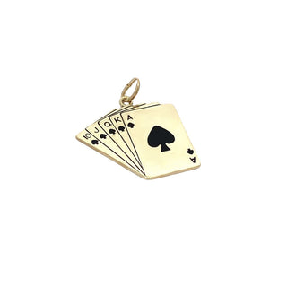 Vintage playing cards charm