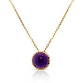 Amethyst Solitaire Necklace