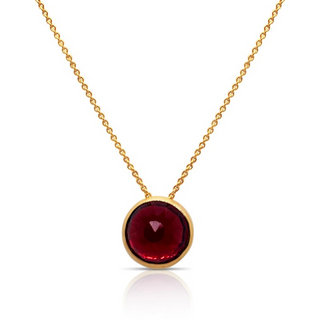 Garnet Solitaire Necklace