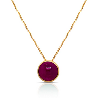 Pink Tourmaline Solitaire Necklace