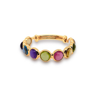 Mixed Gemostone Round 7-stone Ring