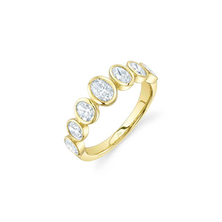 14KY 1-1/2CT 7-OVAL DIAMOND RING