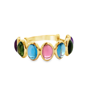 Mixed Oval Gemstone 7-Stone Ring