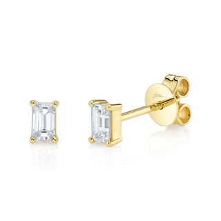 Emerald Cut Stud Earrings