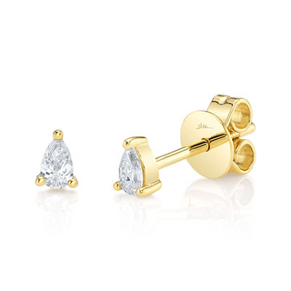 Diamond Pear Stud Earrings