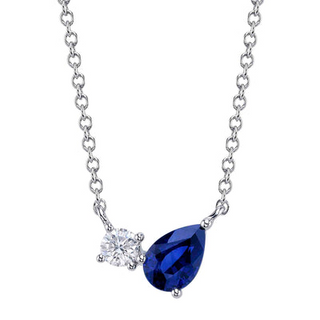 Diamond and Sapphire Necklace