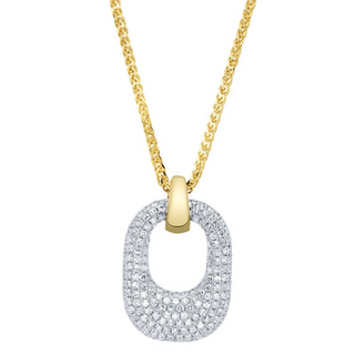 DIAMOND PAVE CHOPIN CHAIN NECKLACE