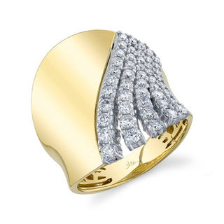 Diamond Wide Flared Ring