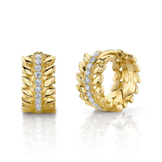 Diamond Laurel Wreath Huggie EarringS