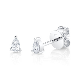 Diamond Pear Stud Earrings