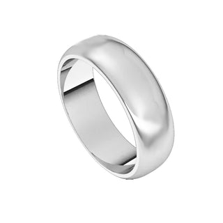 14k White 6mm Band