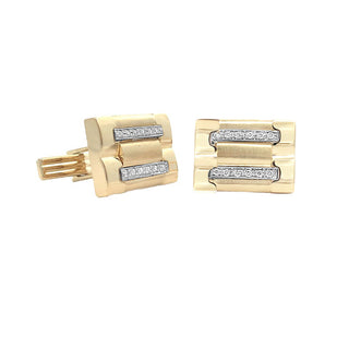 Vintage diamond cuff links