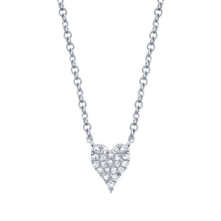 Tiny Pave Heart Necklace