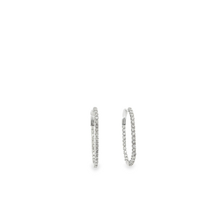 Oval Inside Out Hoop Earrings