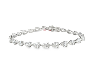 Pear Lab-Diamond Tennis Bracelet