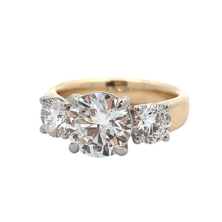 14KY GOLD 1.00CT 3-STONE LAB-G