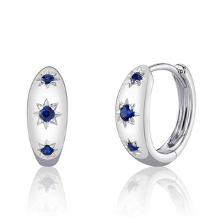14KW GOLD 0.12CT STAR-SET SAPP