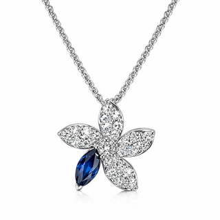 Sapphire Flower Pendant