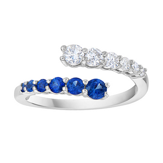 Sapphire Bypass Ring