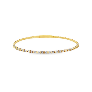 14K TWO-TONE GOLD 6.75" 0.26CT