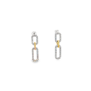 Paperclip Diamond Earrings