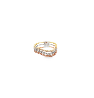 Tricolor Wavy Ring