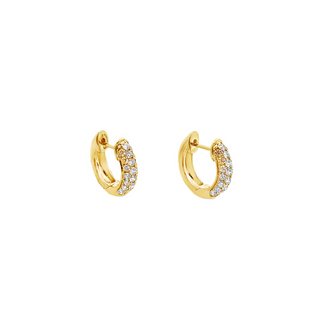 Pave Diamond Hoops