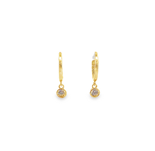 Bezel Drop Earrings