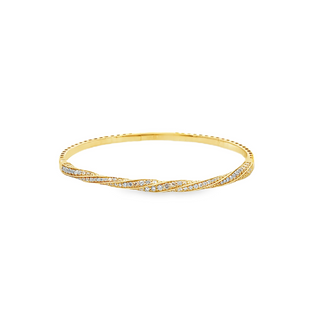Twist Diamond Bangle