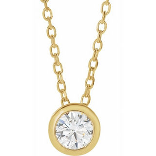 14KY GOLD 18" 0.50CT ROUND LAB