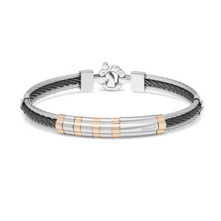 Baraka Black And Silver Rope Bracelet