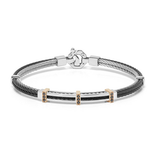 Baraka Diamond Black And Silver Bracelet