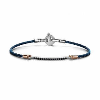 Baraka  Diamond Bar Blue Bracelet