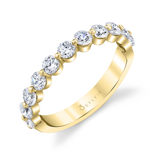 Single-Prong Diamond Band