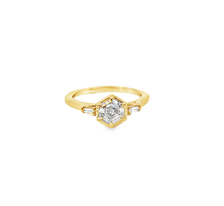 14KY GOLD 1.09CT 3-STONE LAB-G