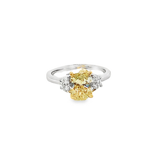 14KW GOLD 2.46CT 3-STONE LAB-G
