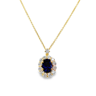 Sapphire & Diamond Pendant