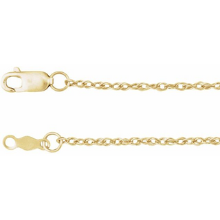 14KY GOLD 1.25MM ROPE CHAIN WI